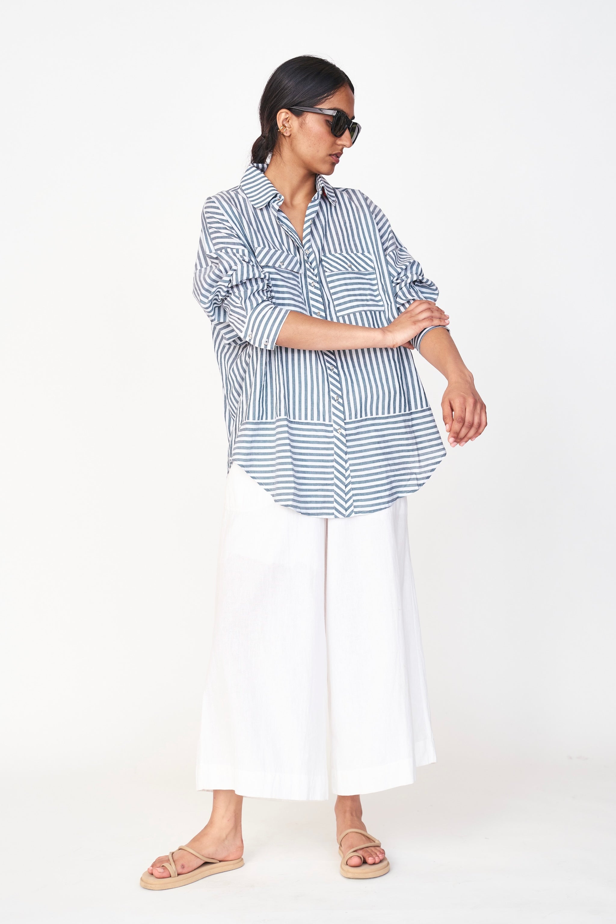 Blouse in Ocean Stripe