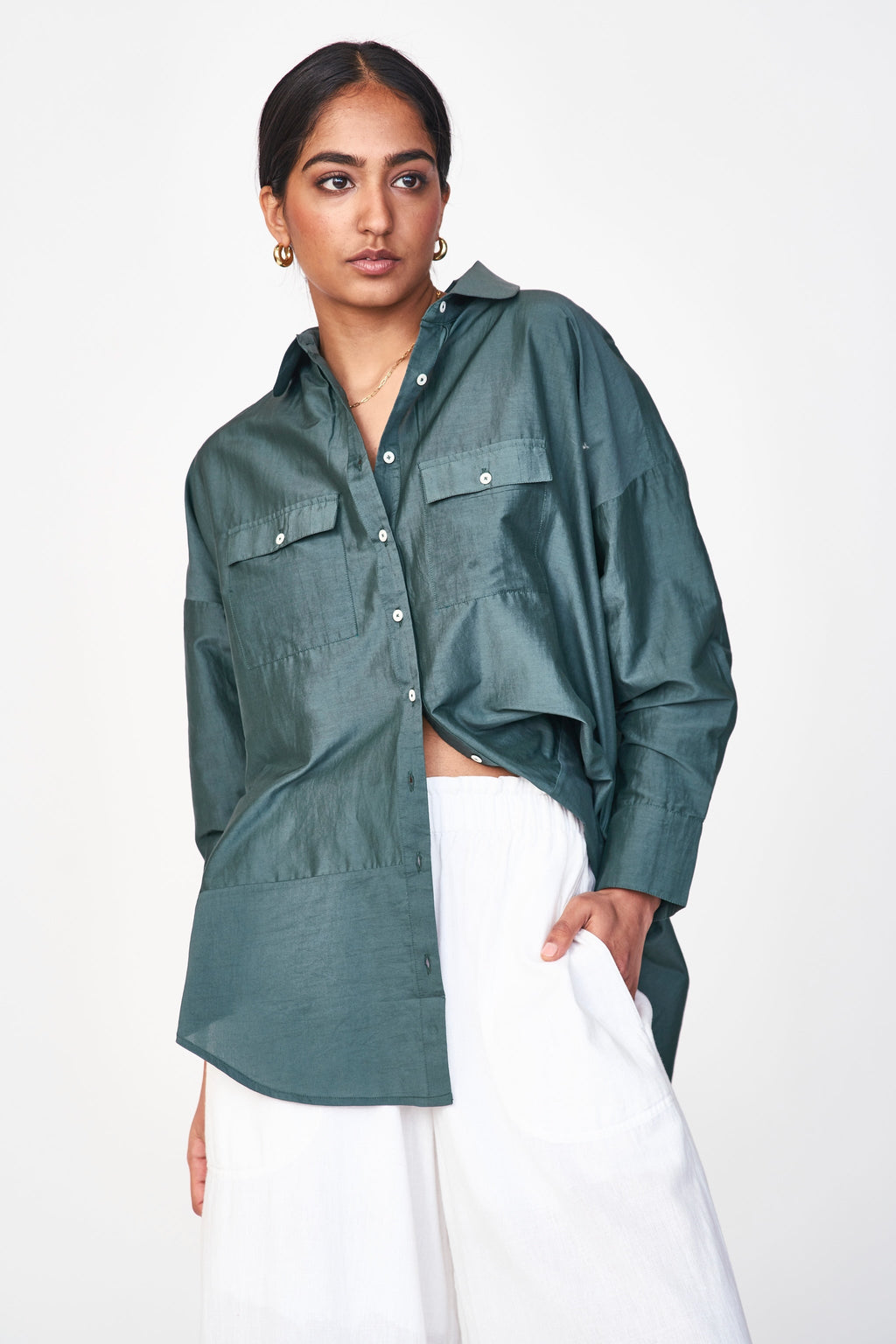 Oversized Blouse in Palm