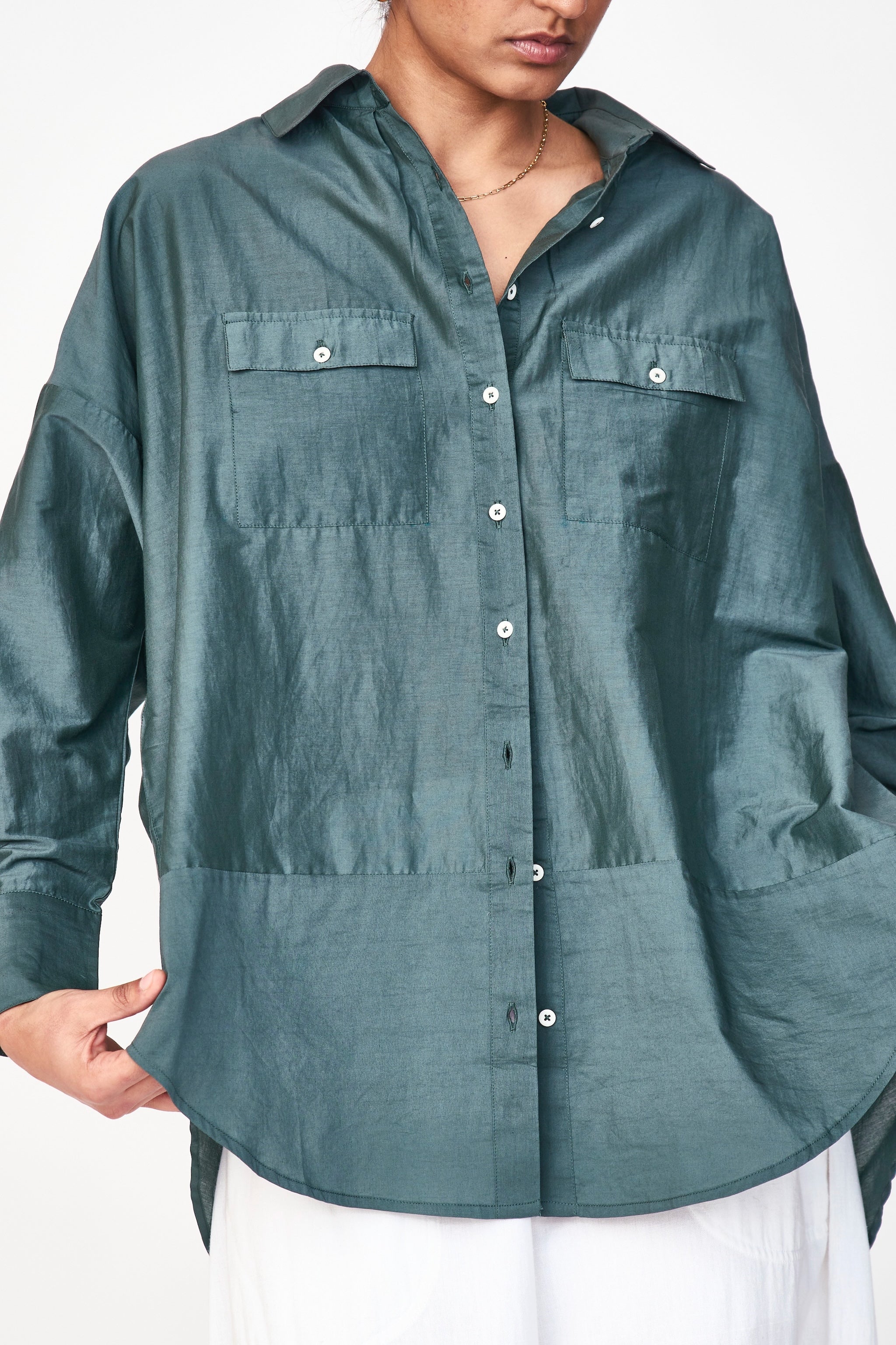 Oversized Blouse in Palm
