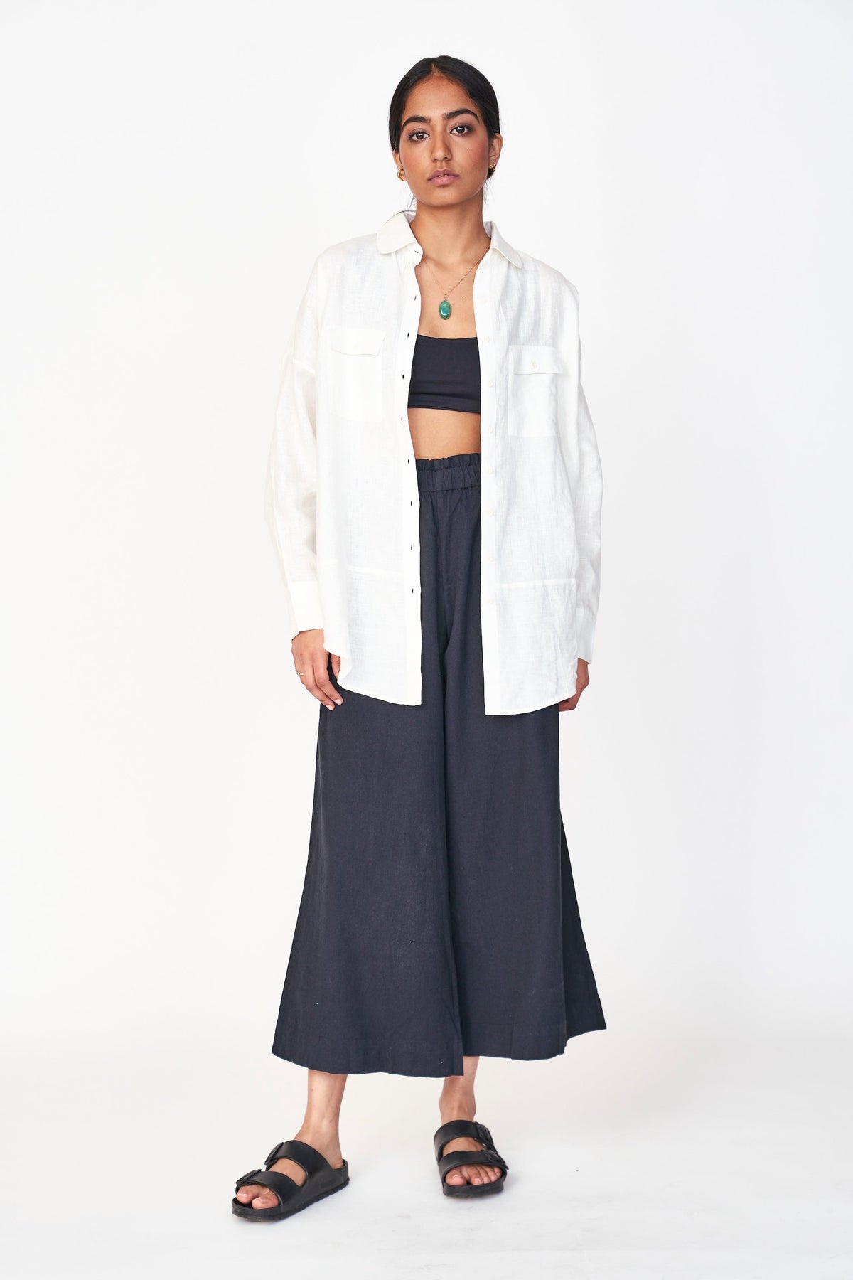 Blouse in White Linen