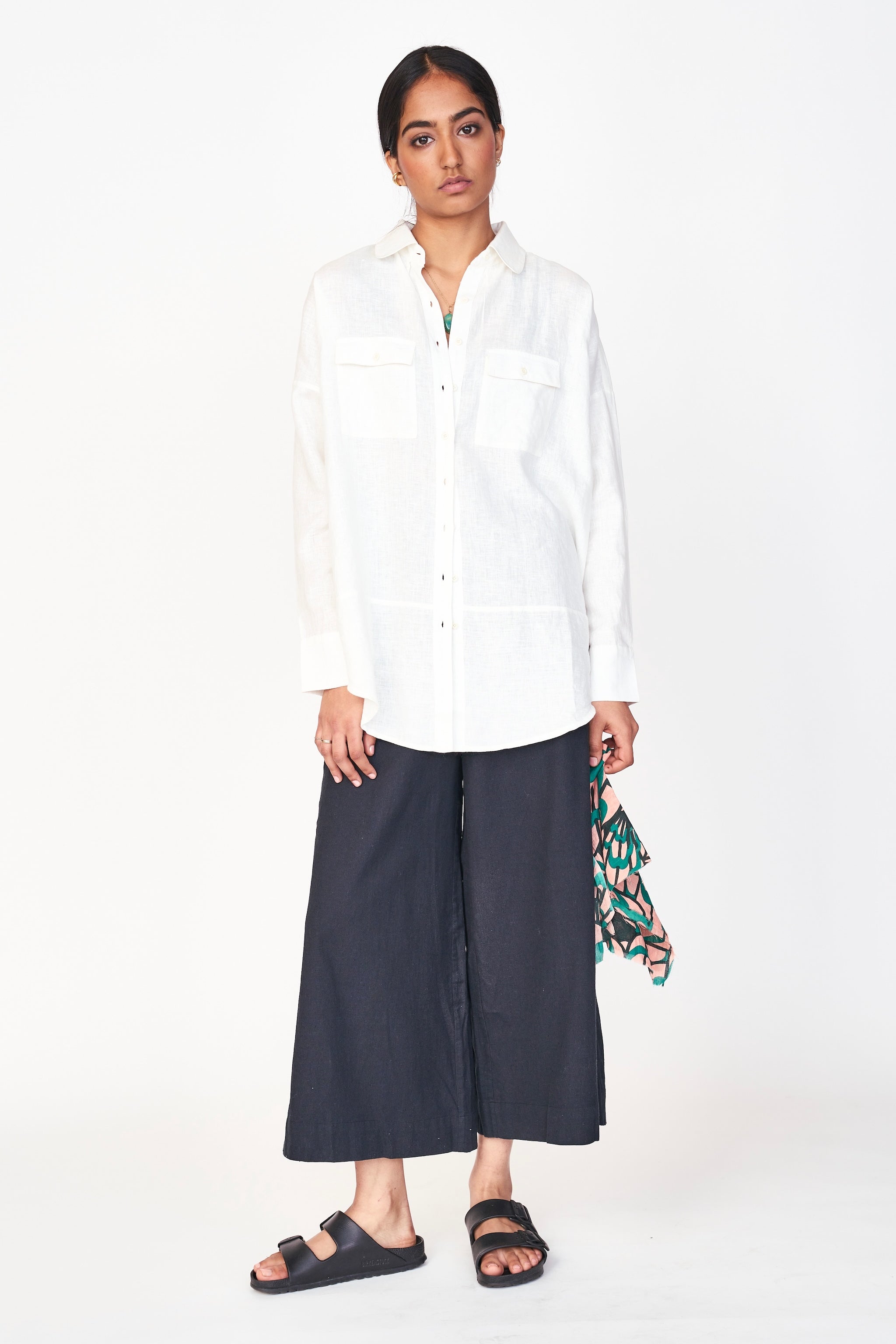 Blouse in White Linen