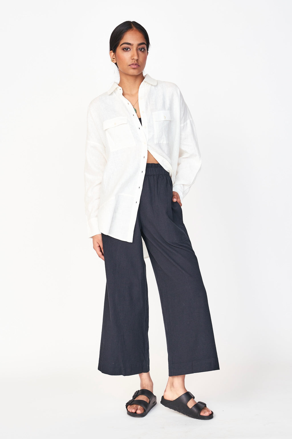 Blouse in White Linen