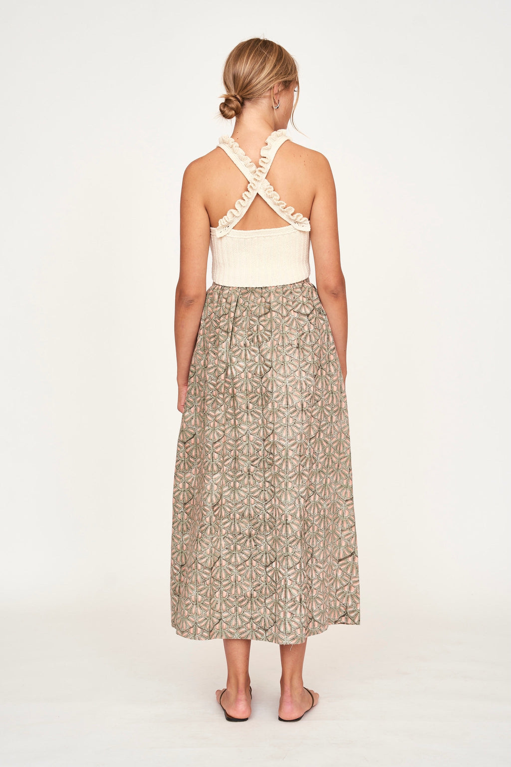 Skirt in Trellis in Petal