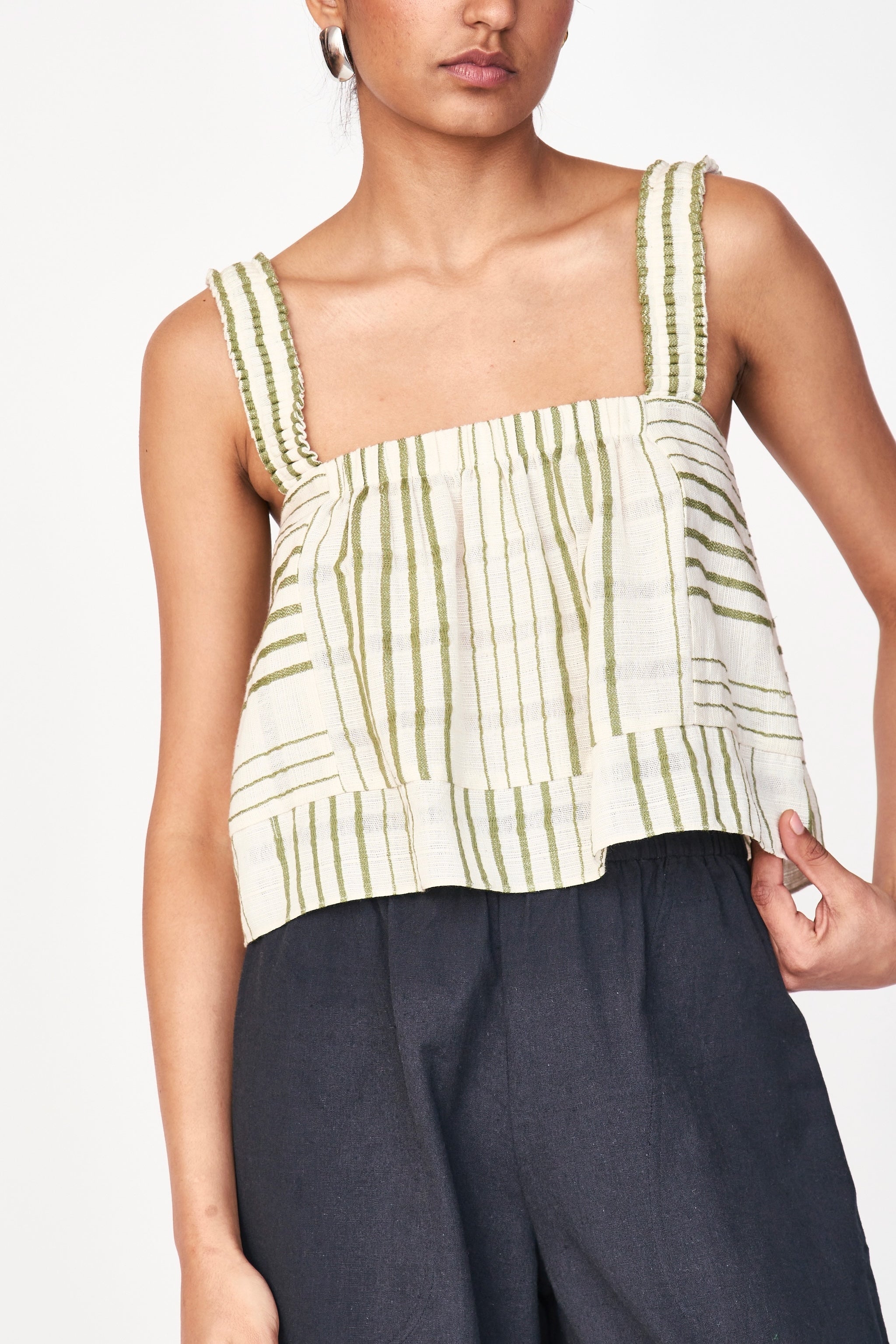 Tank in Garden Stripe