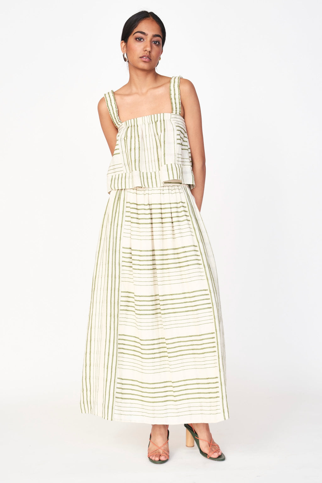 Skirt in Garden Stripe
