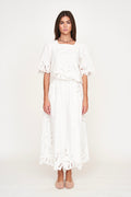 Cutwork Top in White