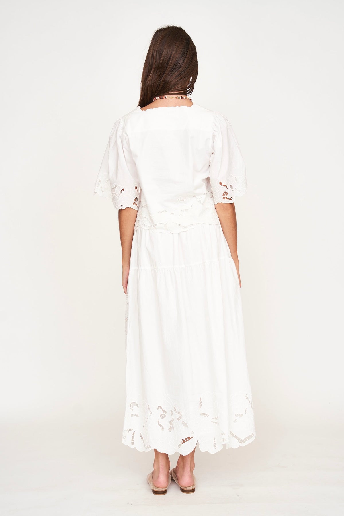 Cutwork Top in White