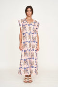 Caftan in Notched V neckline