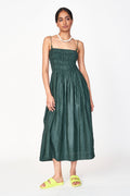 Dress in Palm smocked elastic bodice