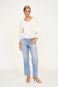 Top in White Eyelet