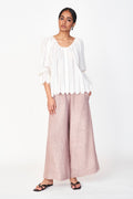 Top in White Vine Eyelet