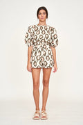 Track Shorts in Oyster Print