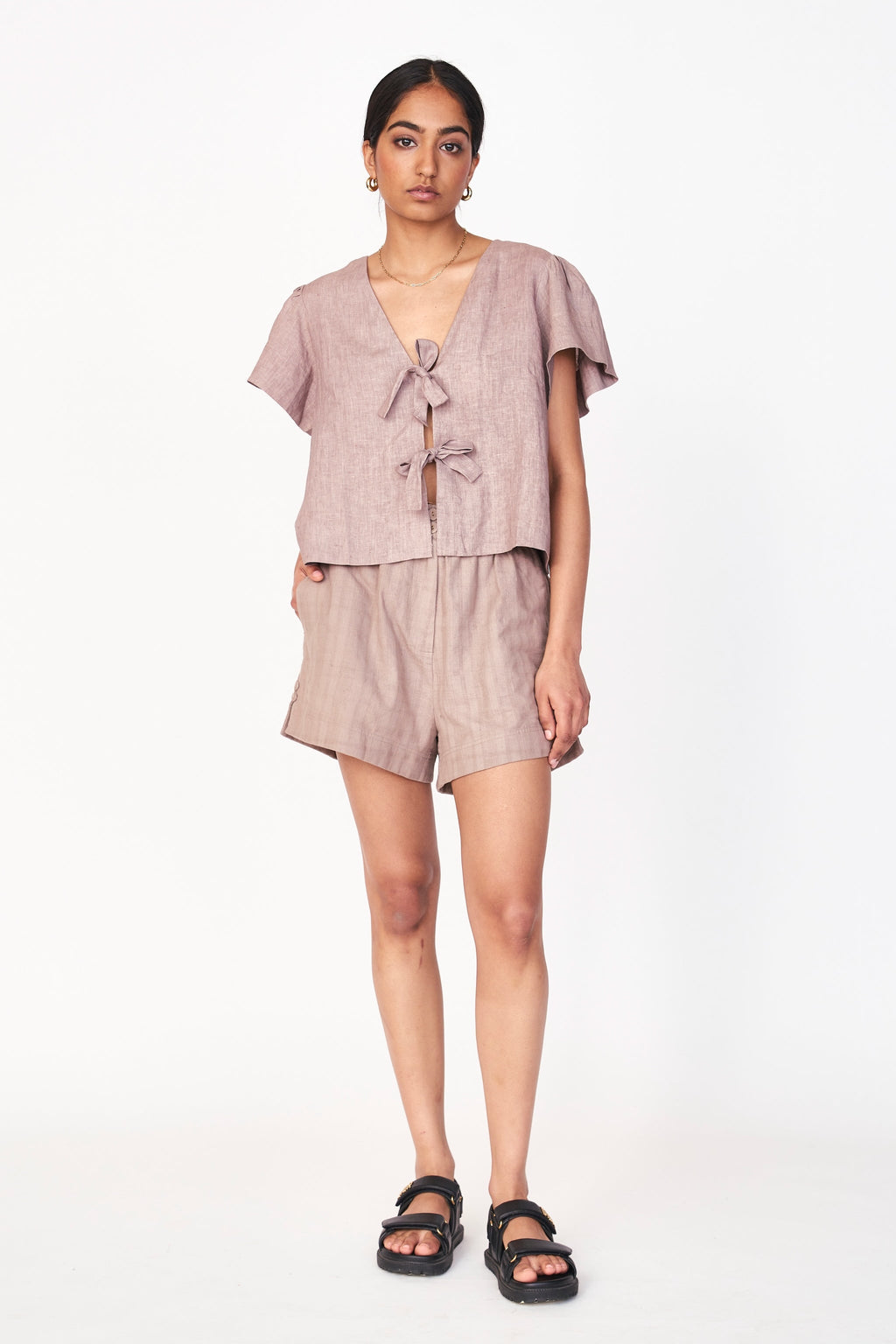 Top in Mushroom Linen