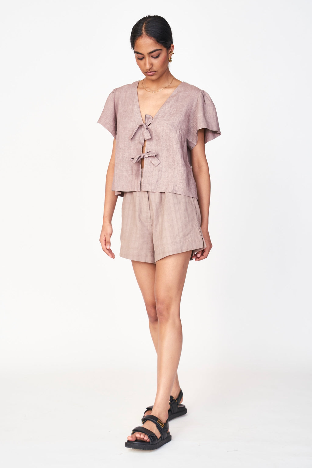 Top in Mushroom Linen