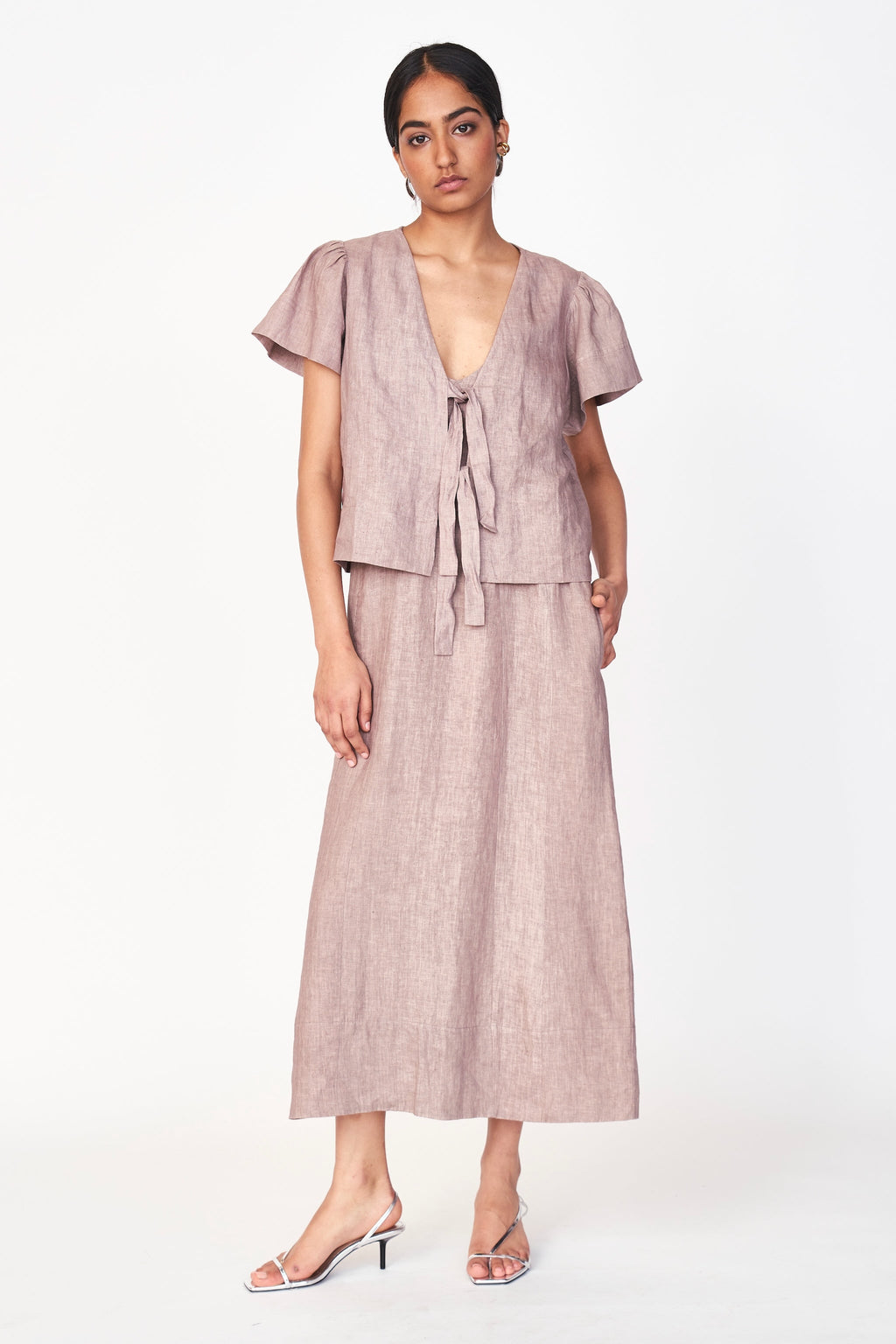 Top in Mushroom Linen