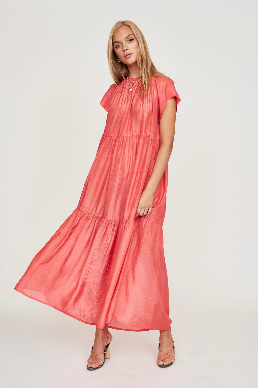 Maxi Dress in Coral