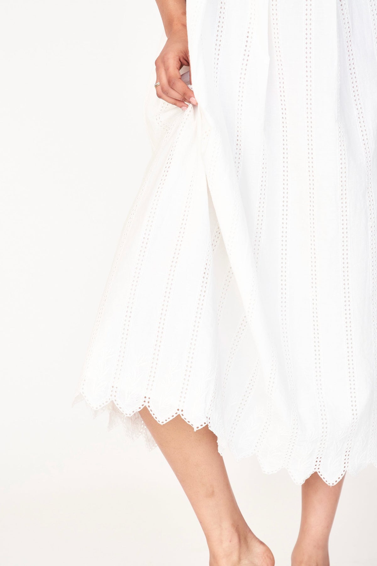 Dress in White Vine Eyelet