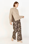 Open Side Pullover in Camel