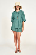 Top in Teal Stitch