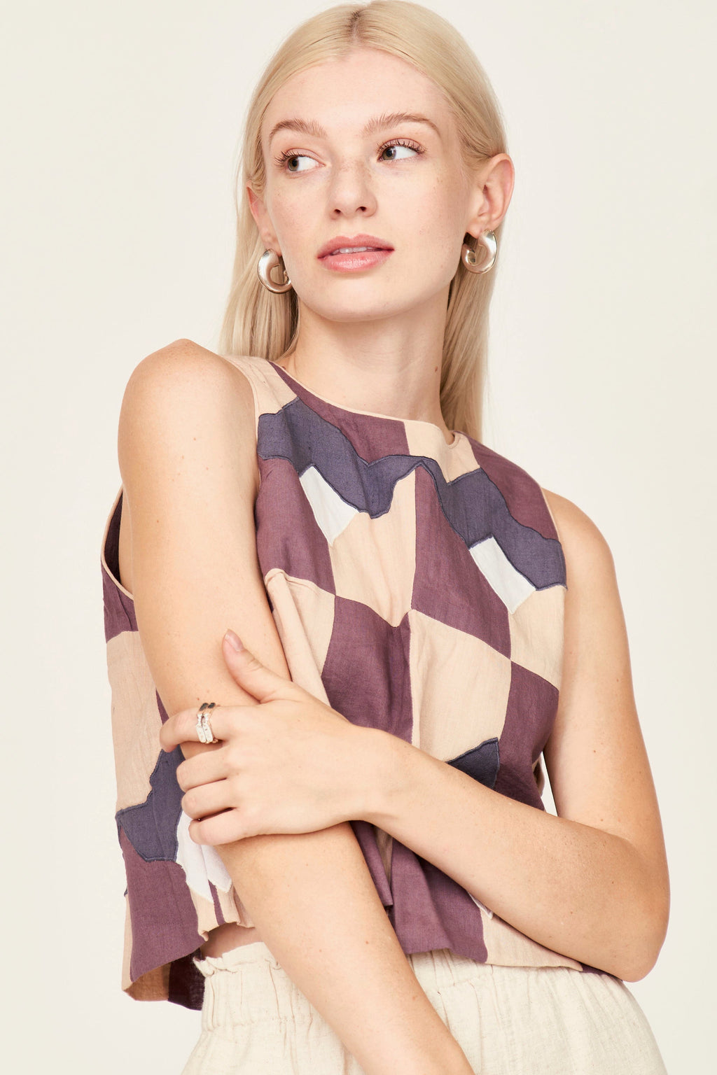 Tank in Plum Origami