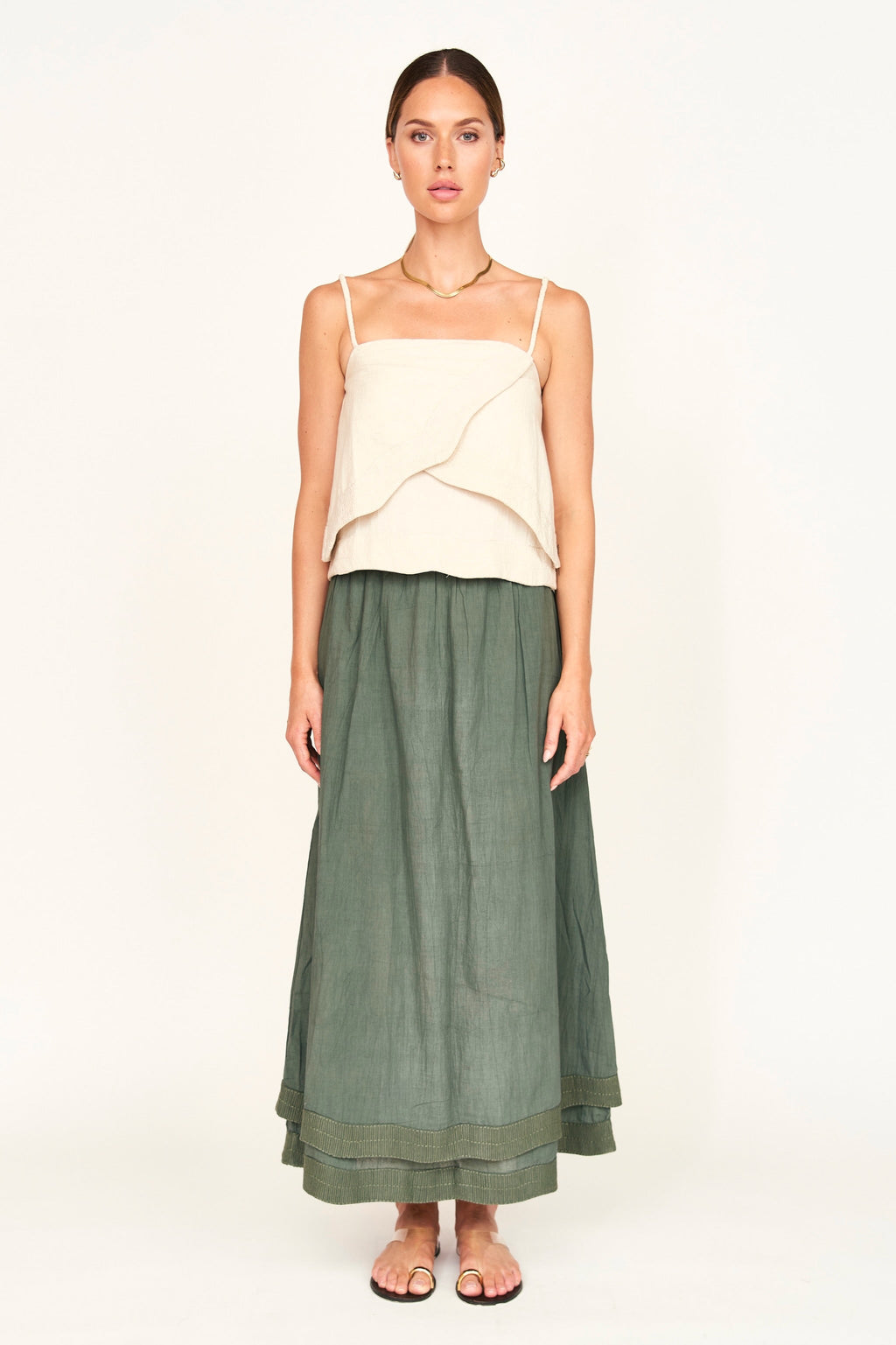 Skirt in Verde Fossil