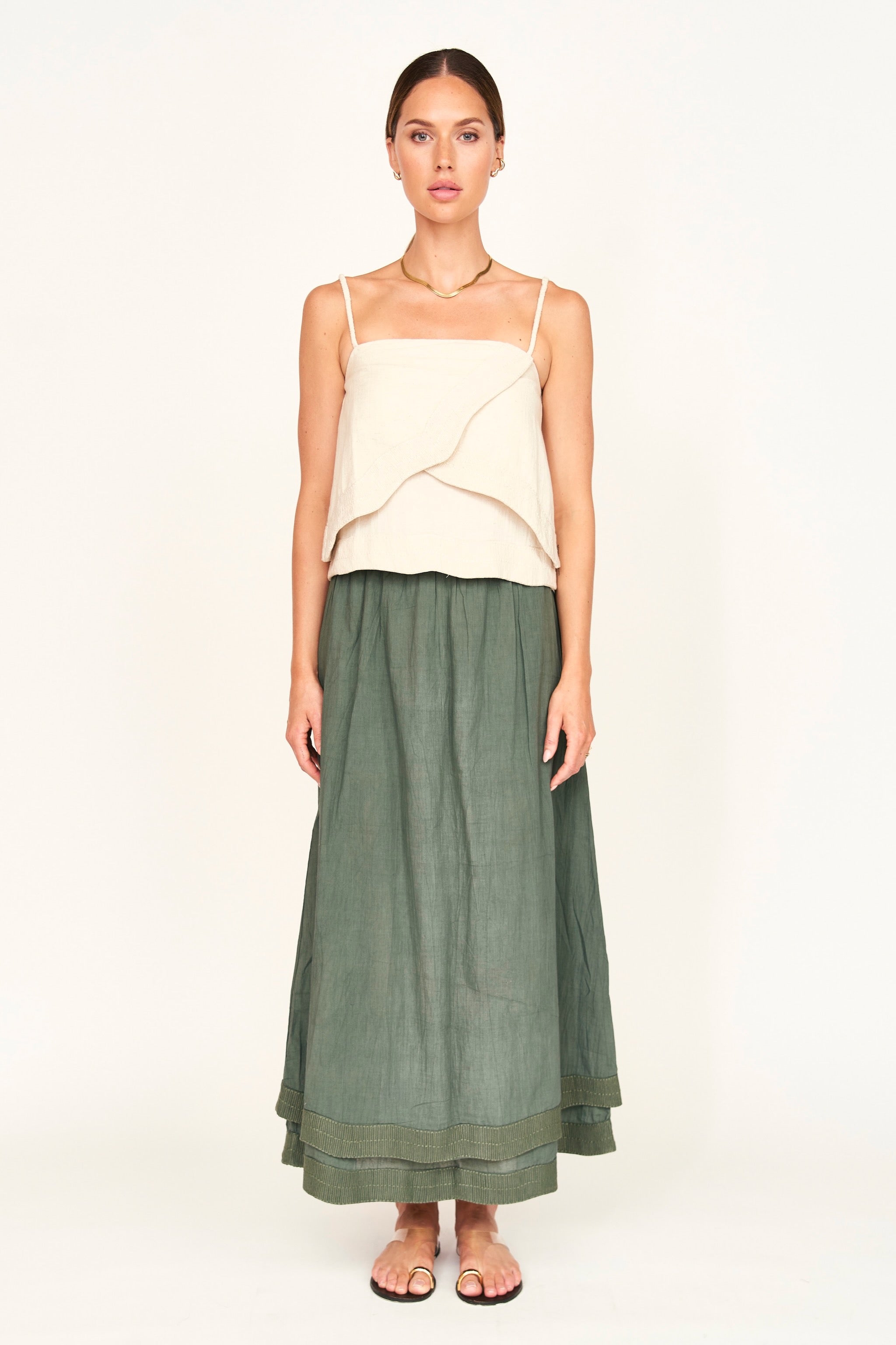 Skirt in Verde Fossil