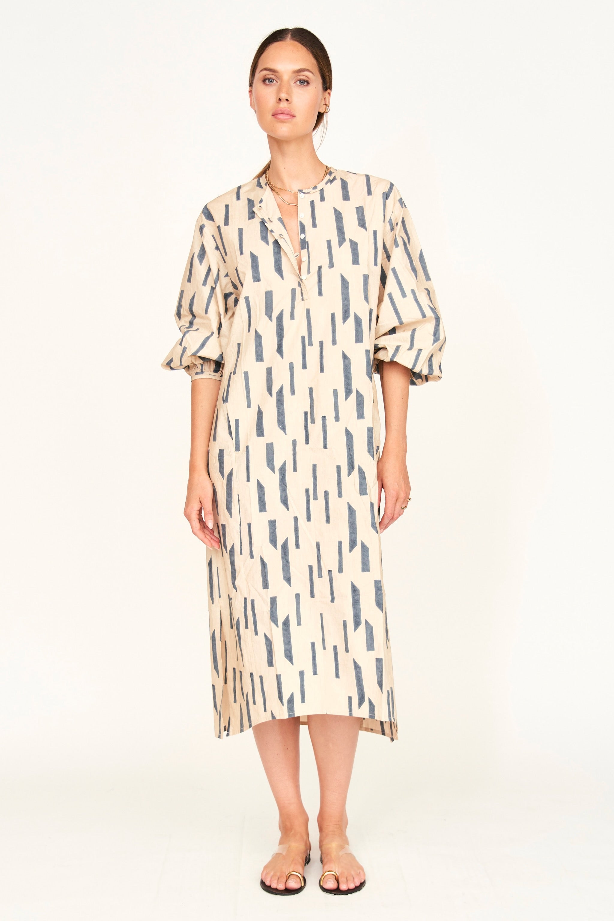 Caftan in Parchment Rainfall