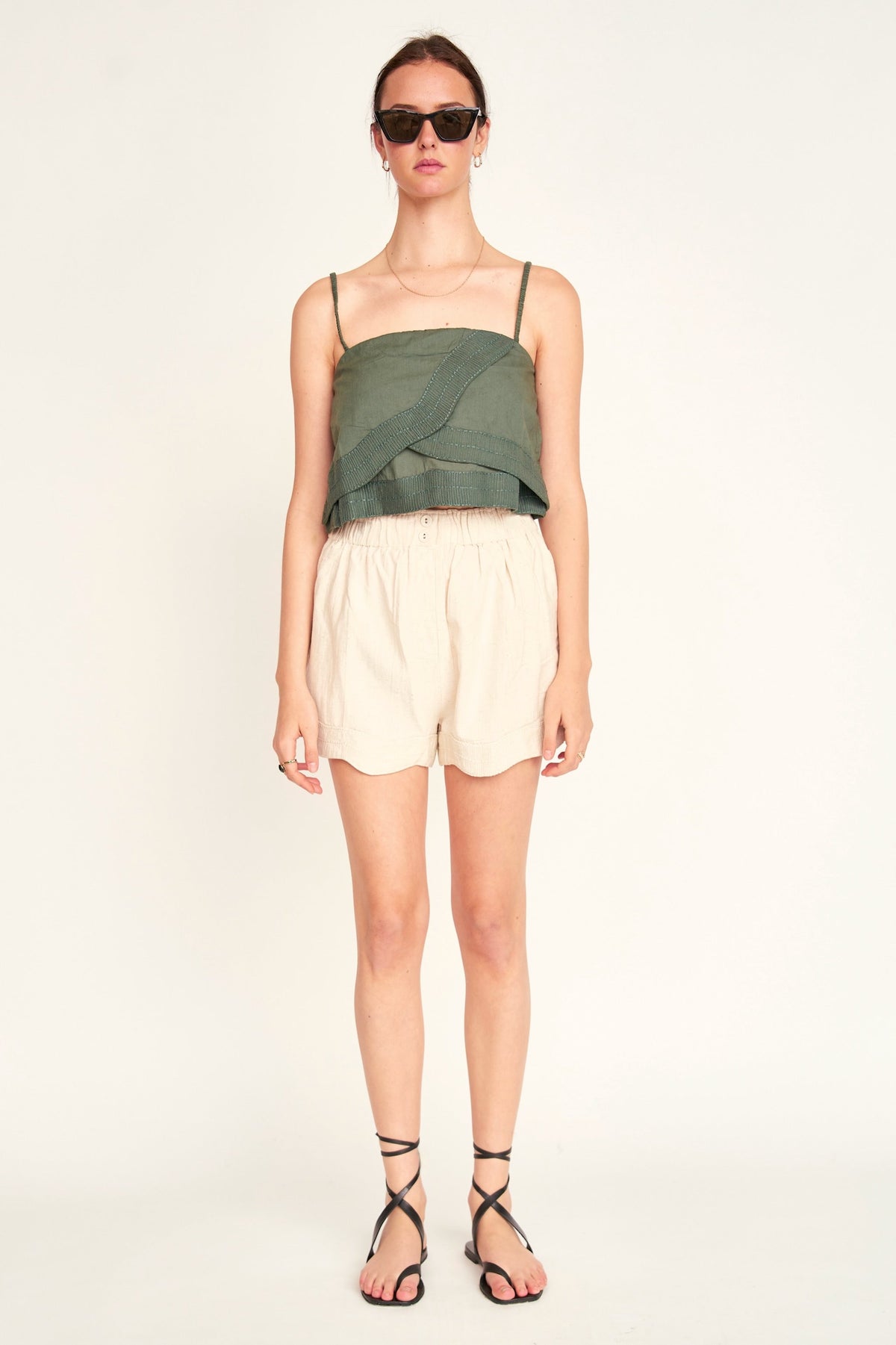 Cotton High waisted shorts