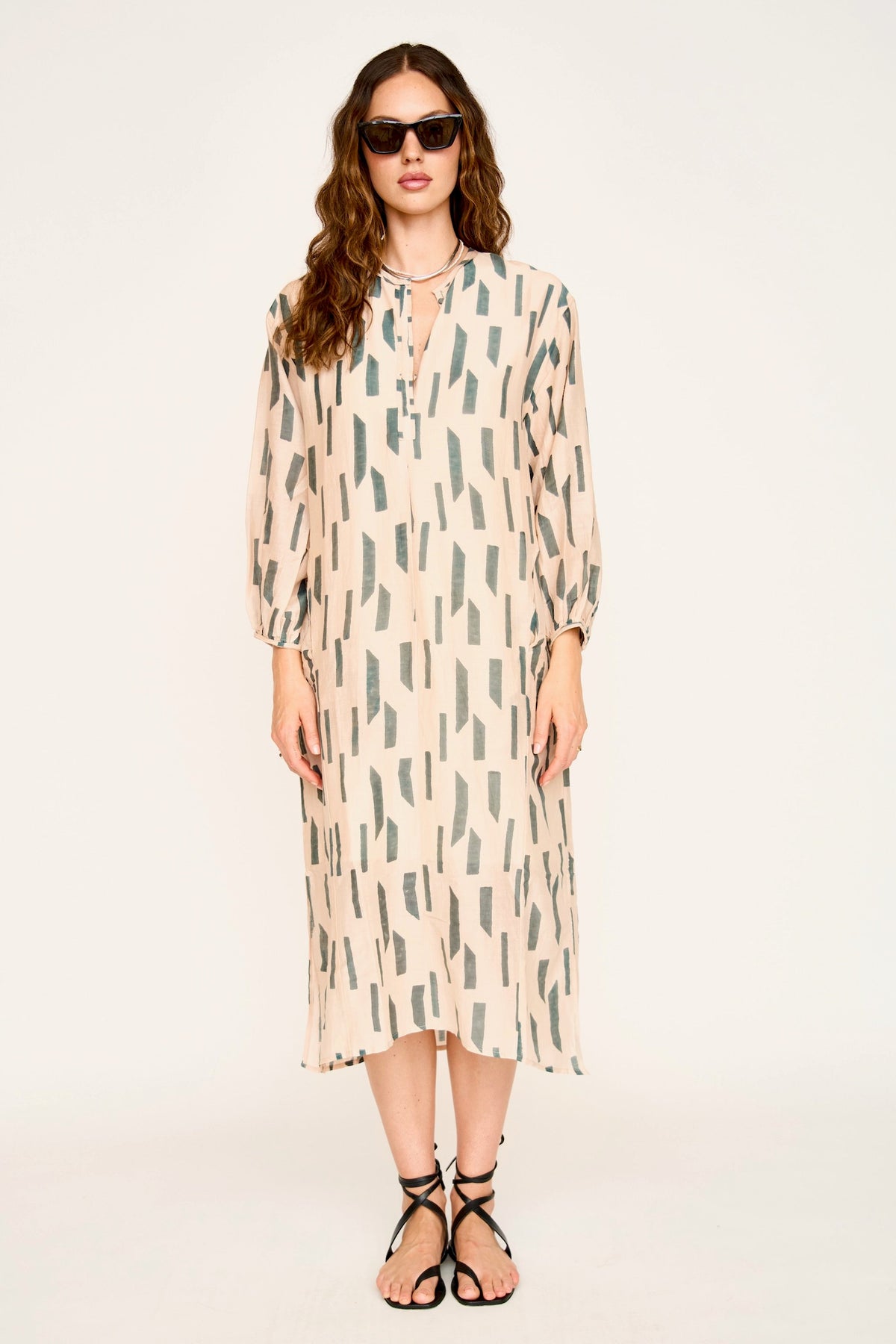 Caftan in Parchment Rainfall