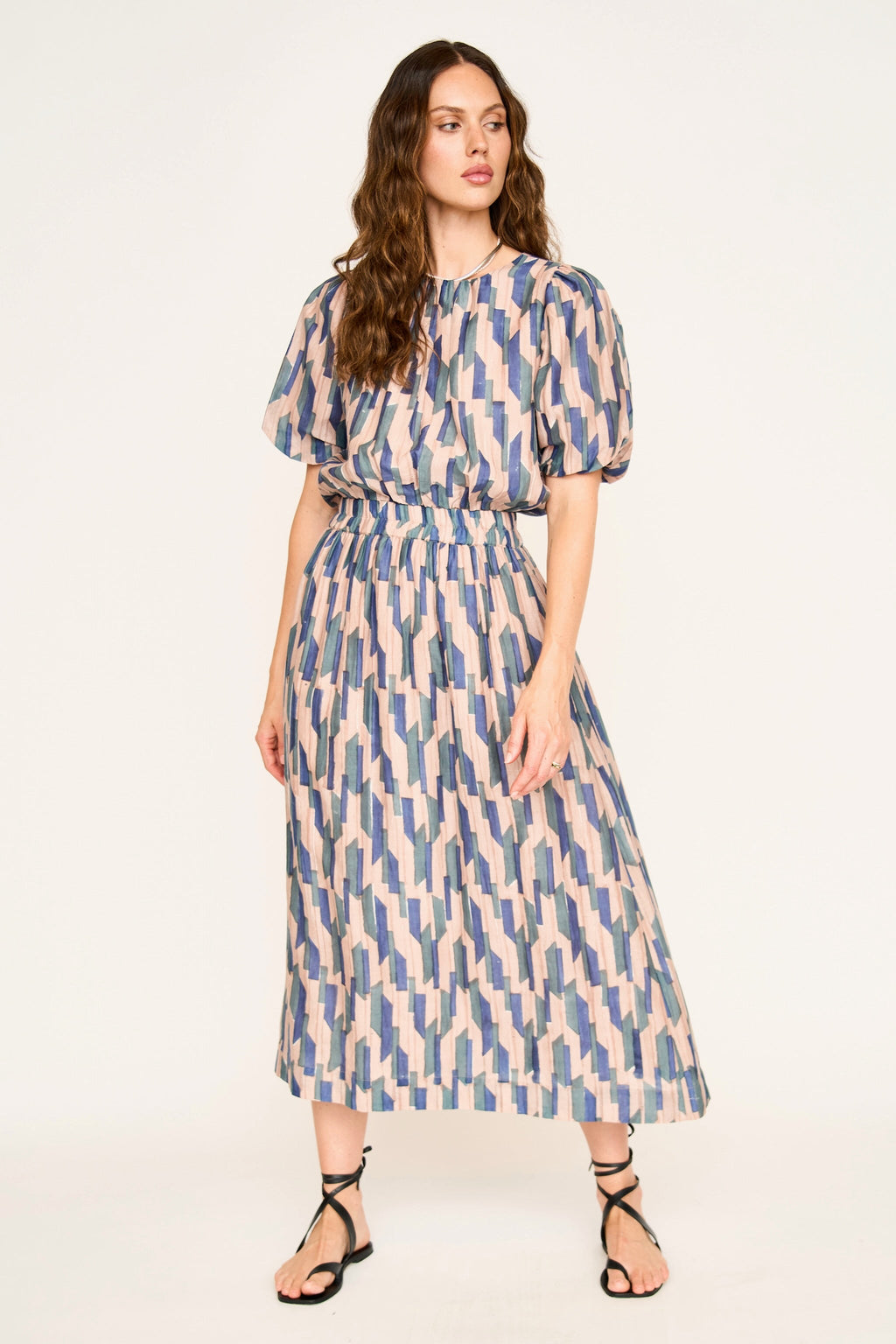 Skirt in Cerulean Rainfall