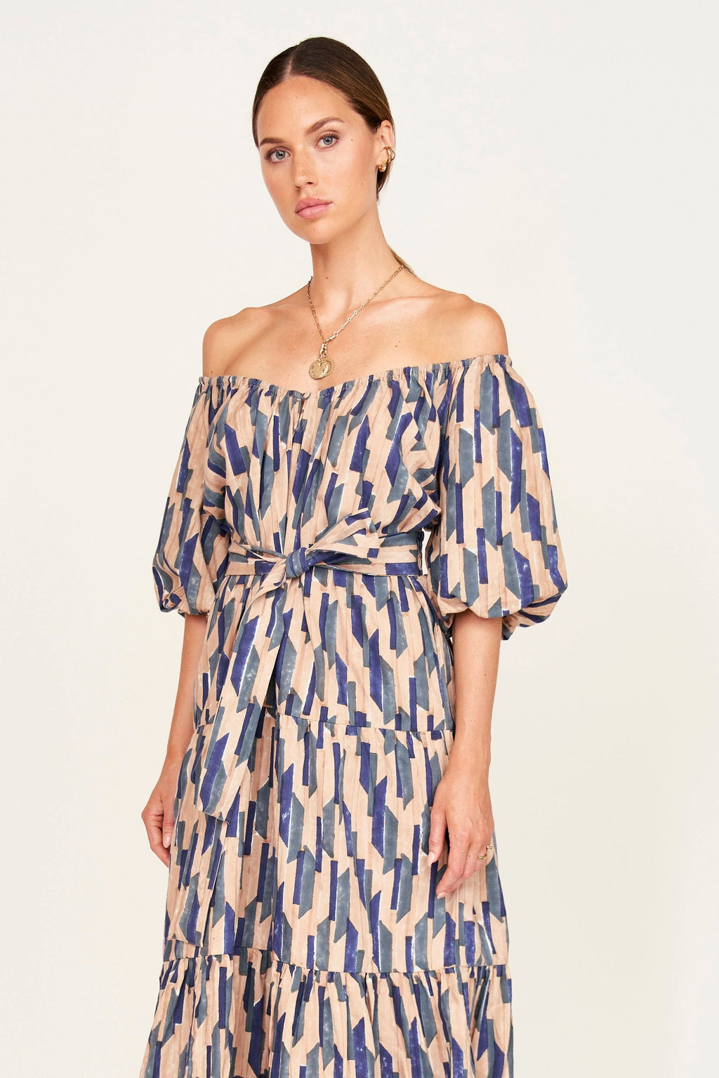 Dress Cerulean Rainfall elastic cuffs