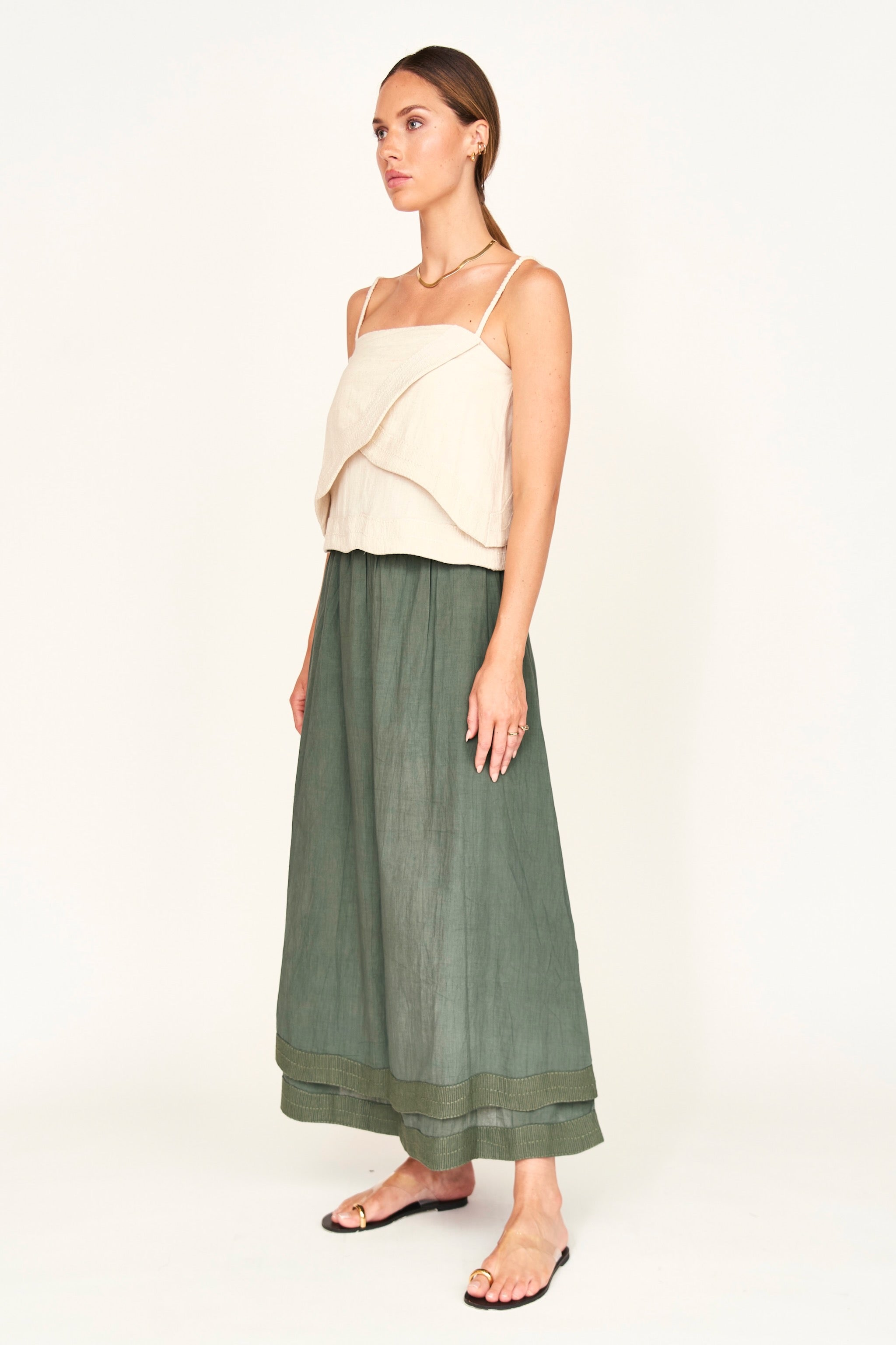 Skirt in Verde Fossil