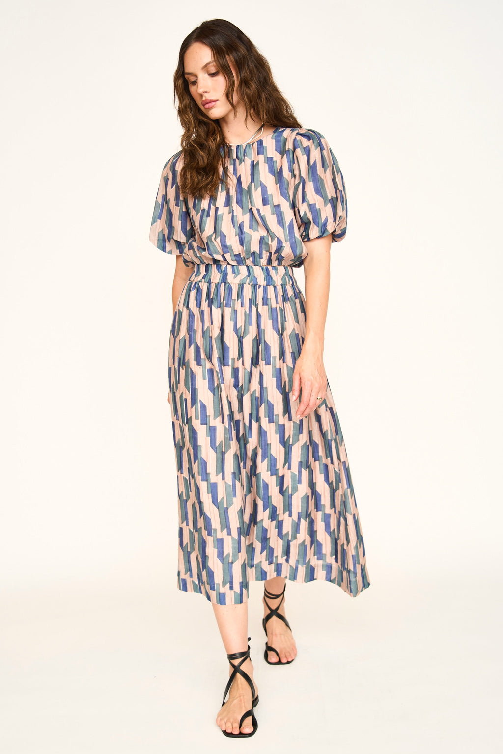 Skirt in Cerulean Rainfall