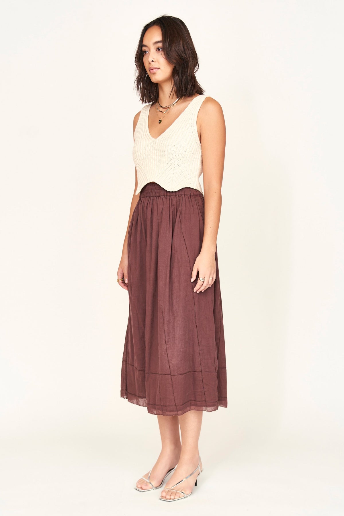 Knit Tank in Bone