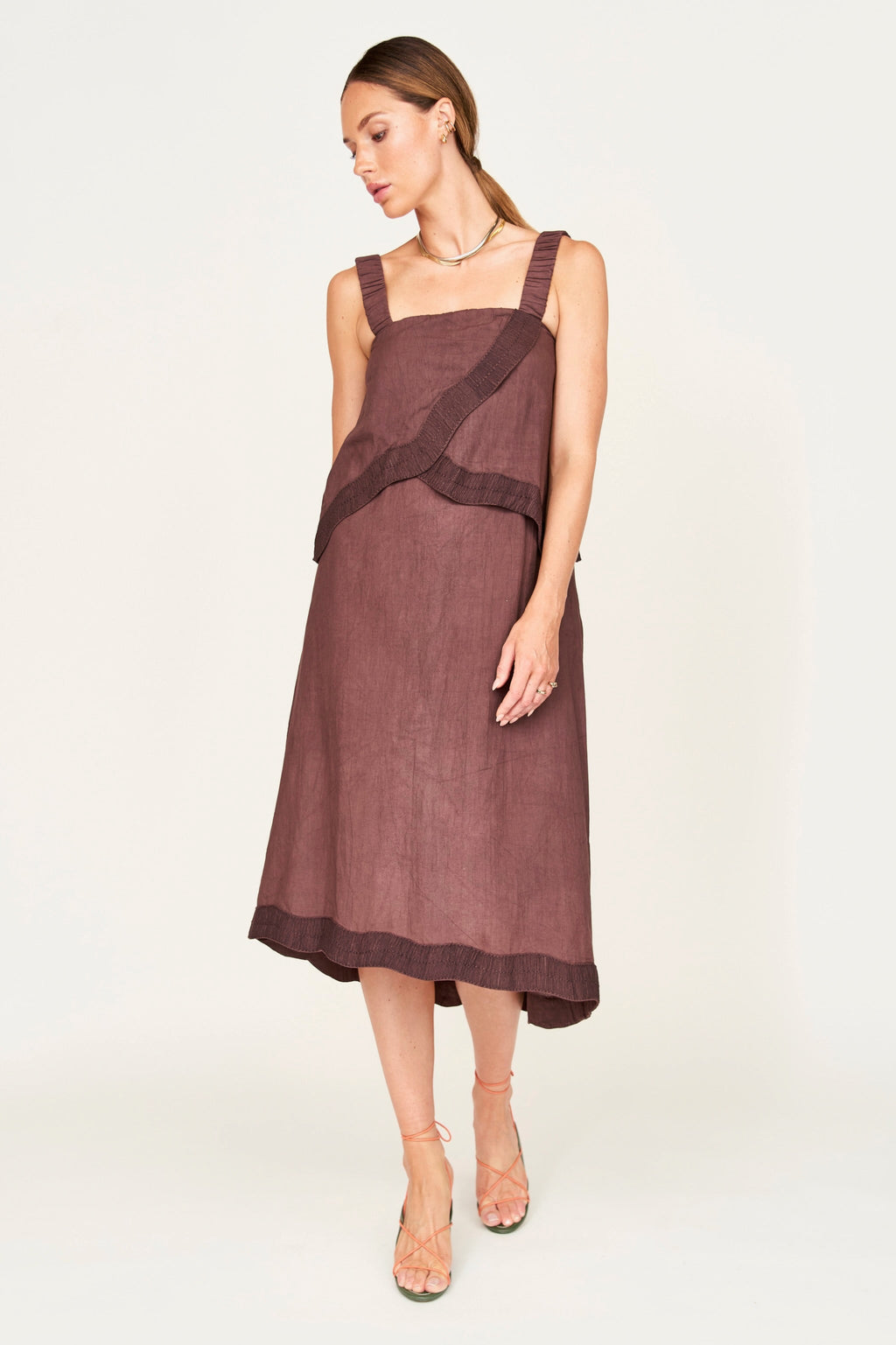 A-line midi dress