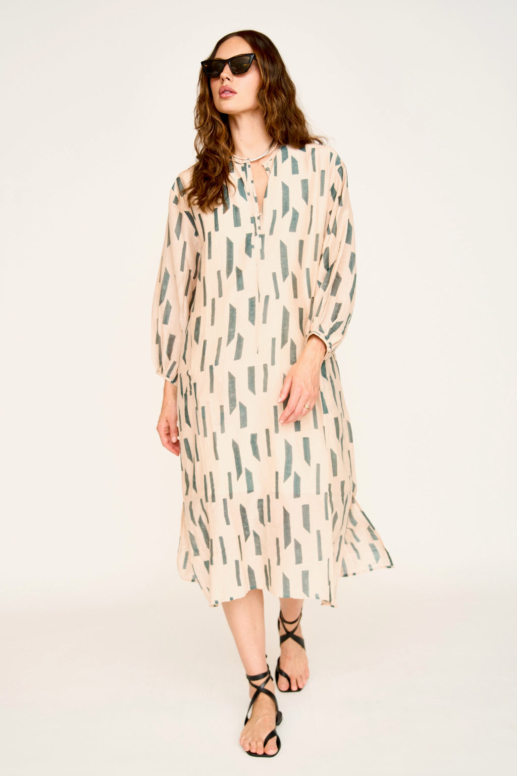 Caftan in Parchment Rainfall