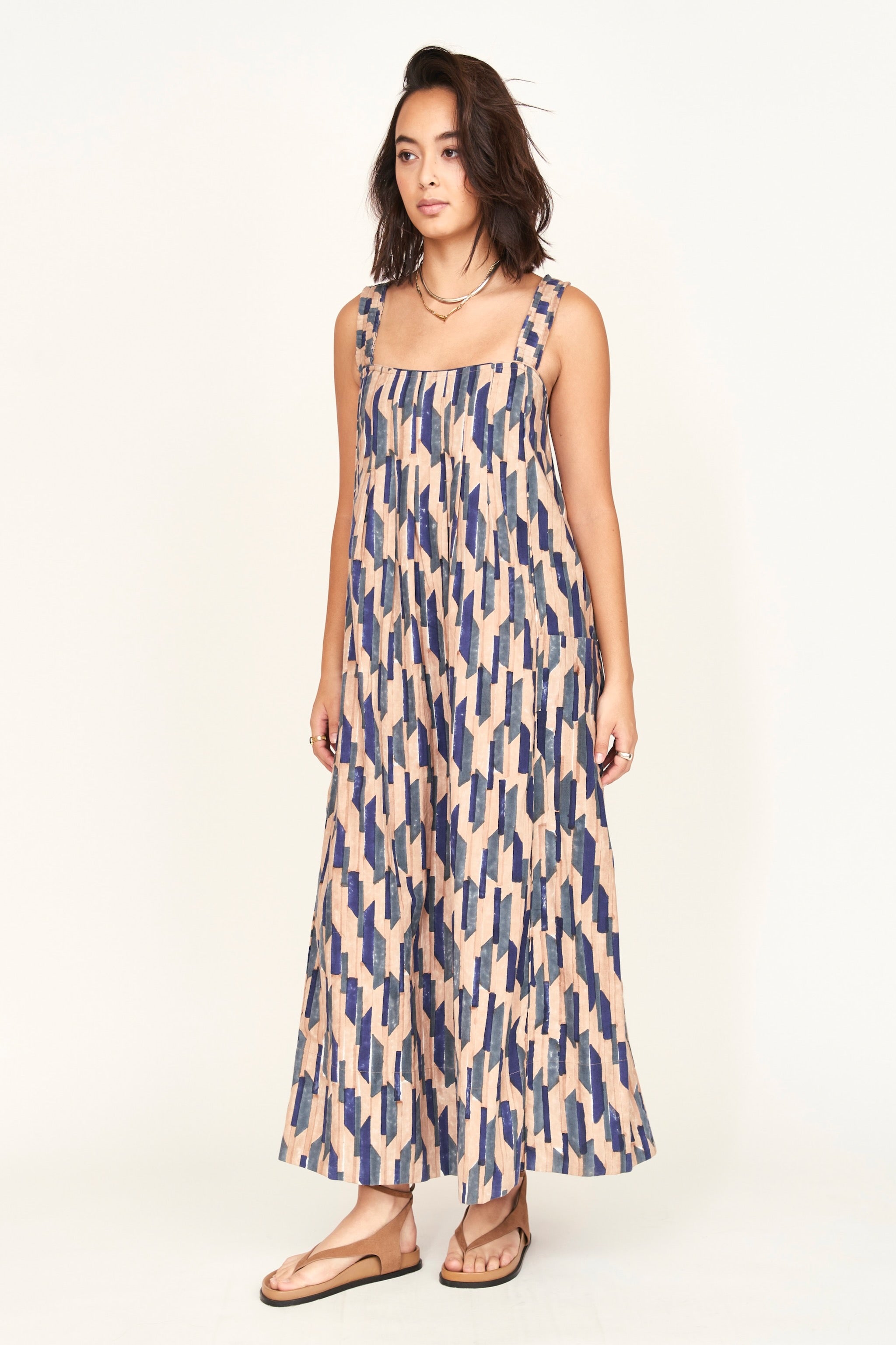 Cerulean Rainfall linen Dress