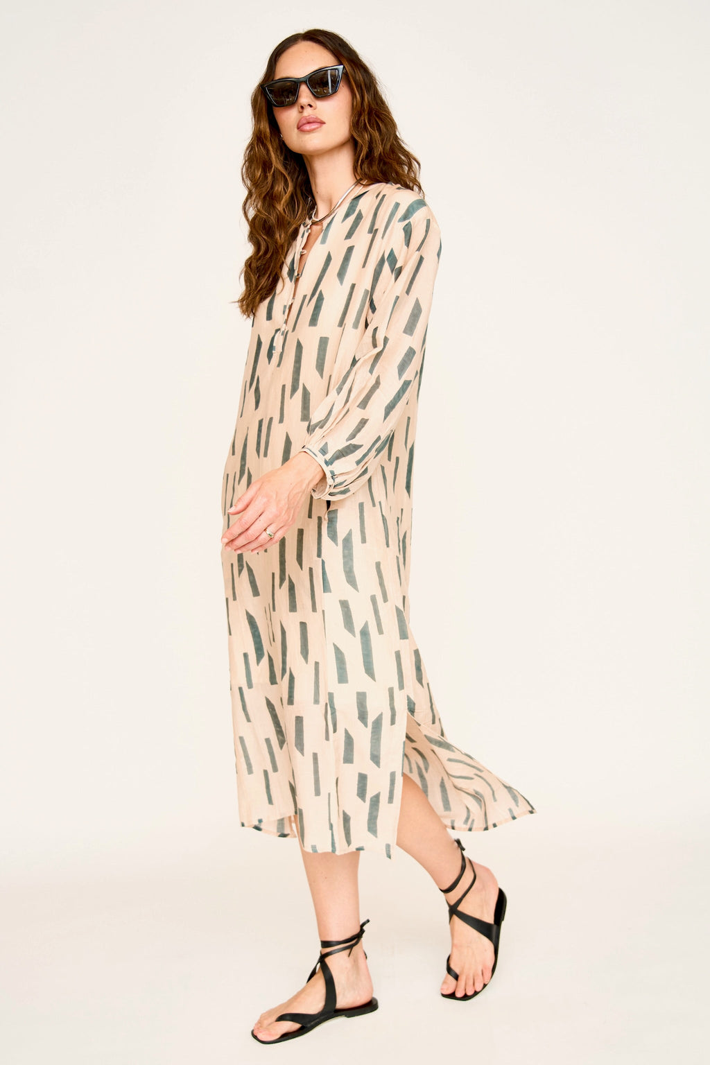 Caftan in Parchment Rainfall