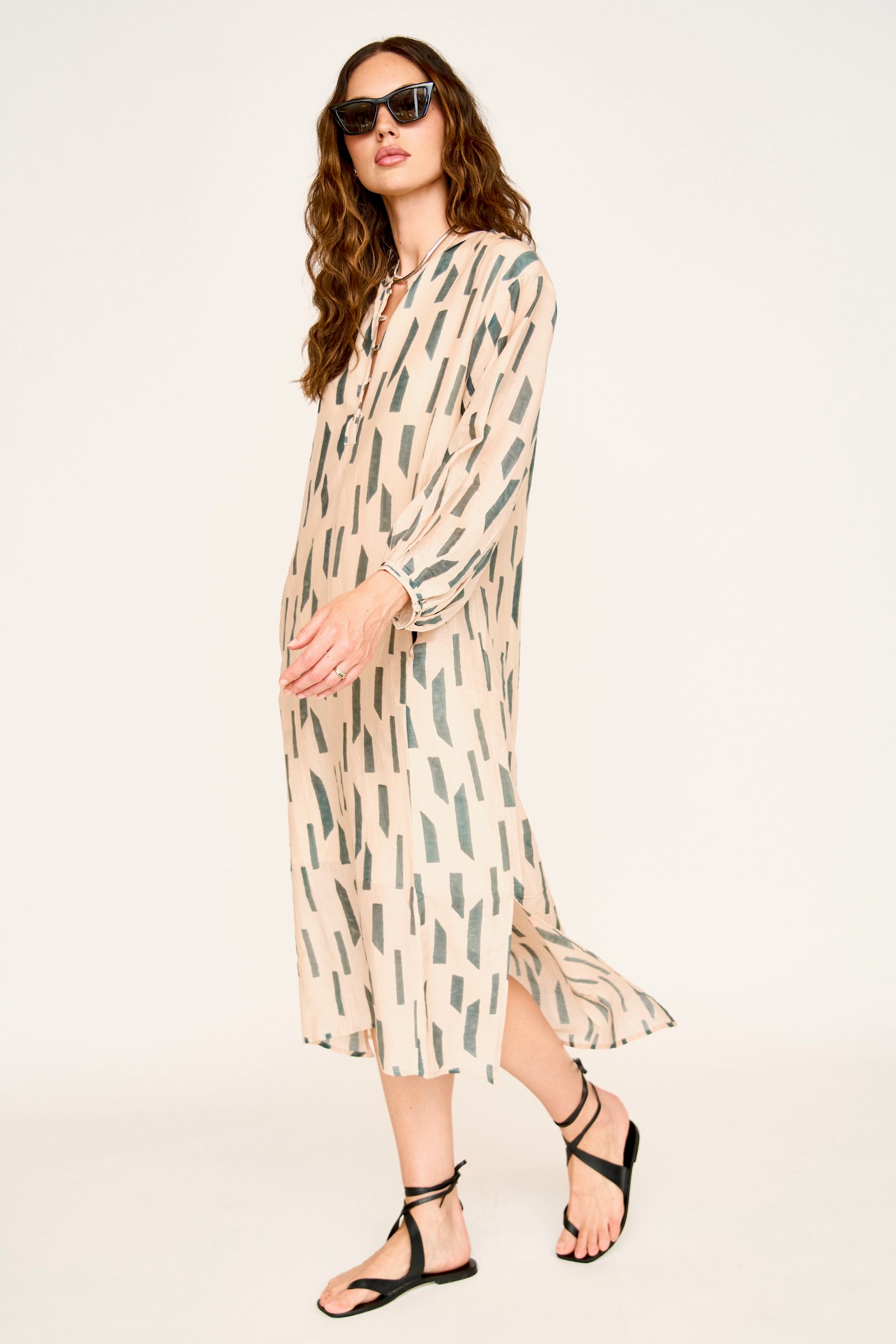 Caftan in Parchment Rainfall