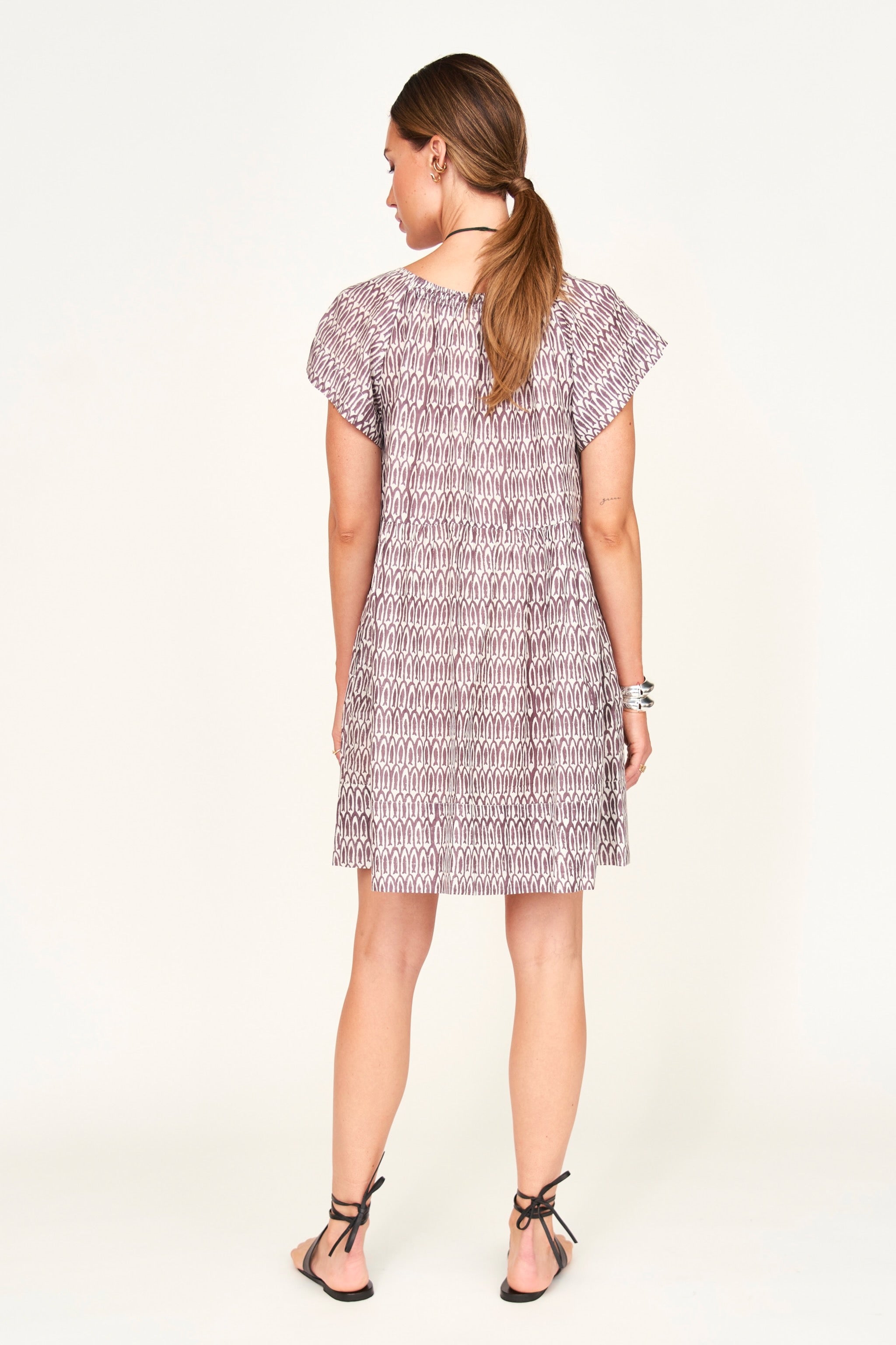 Tiered ankle length dress