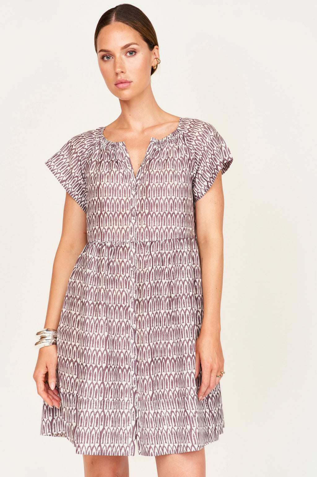 Tiered ankle length dress