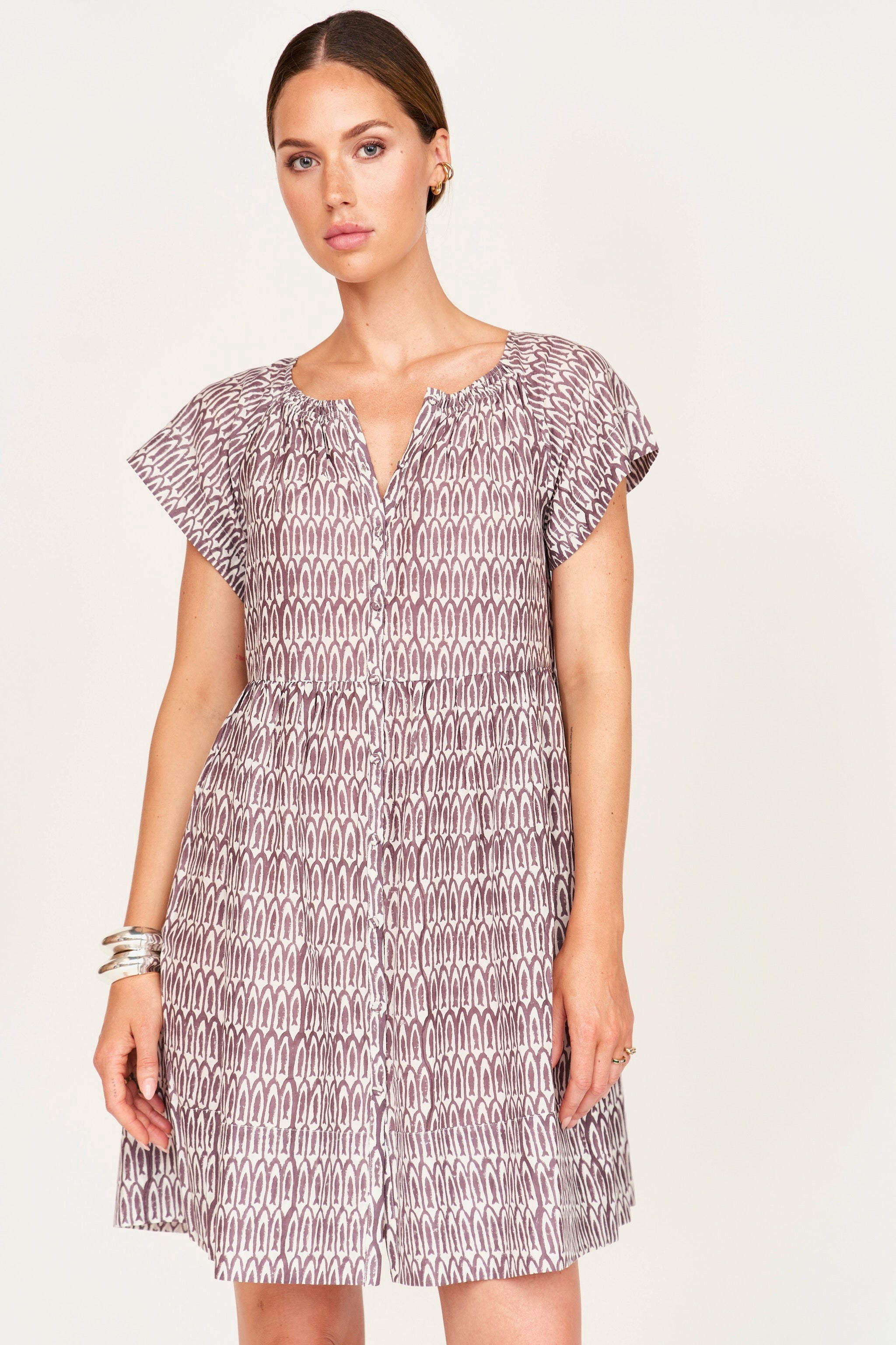 Tiered ankle length dress
