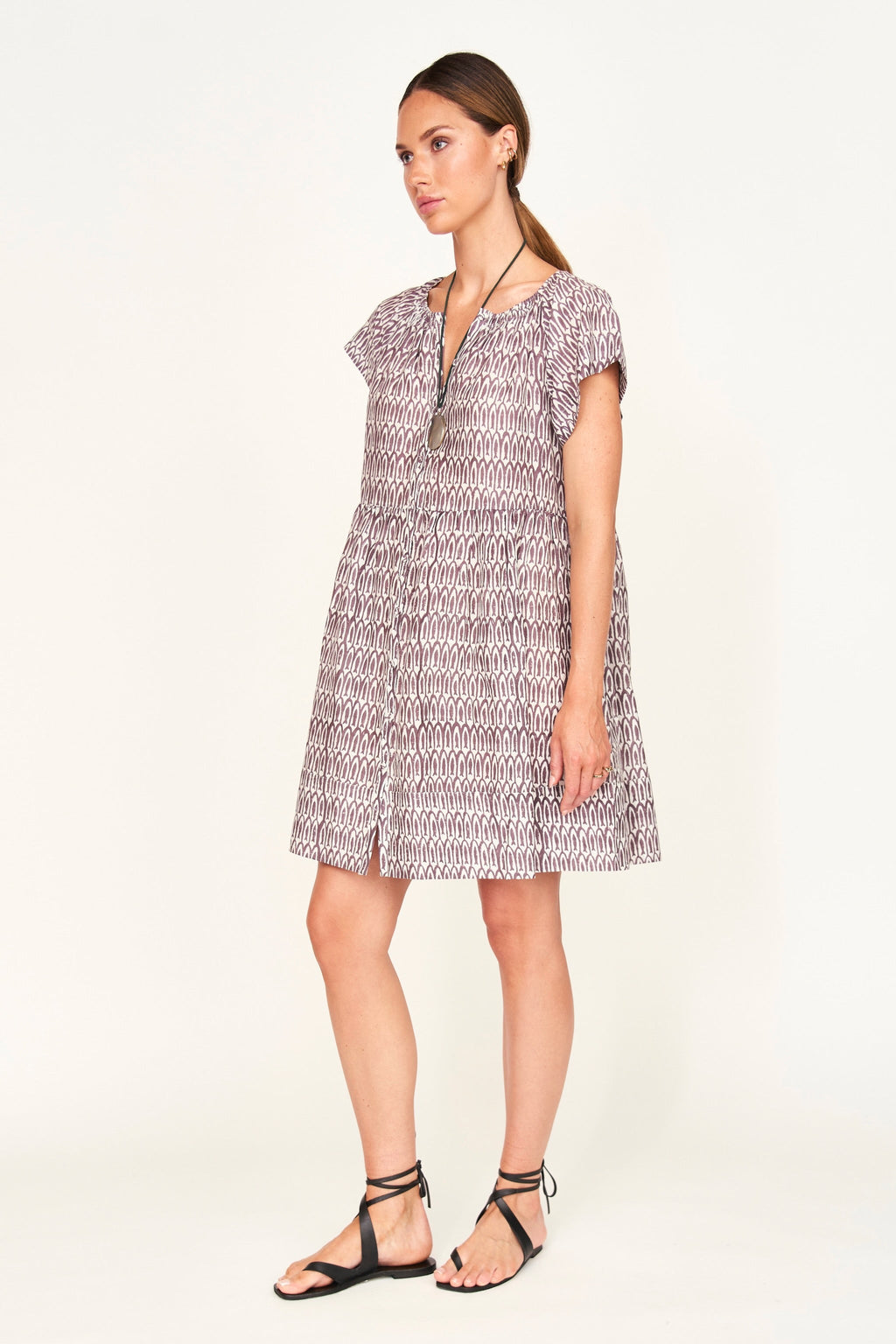 Tiered ankle length dress