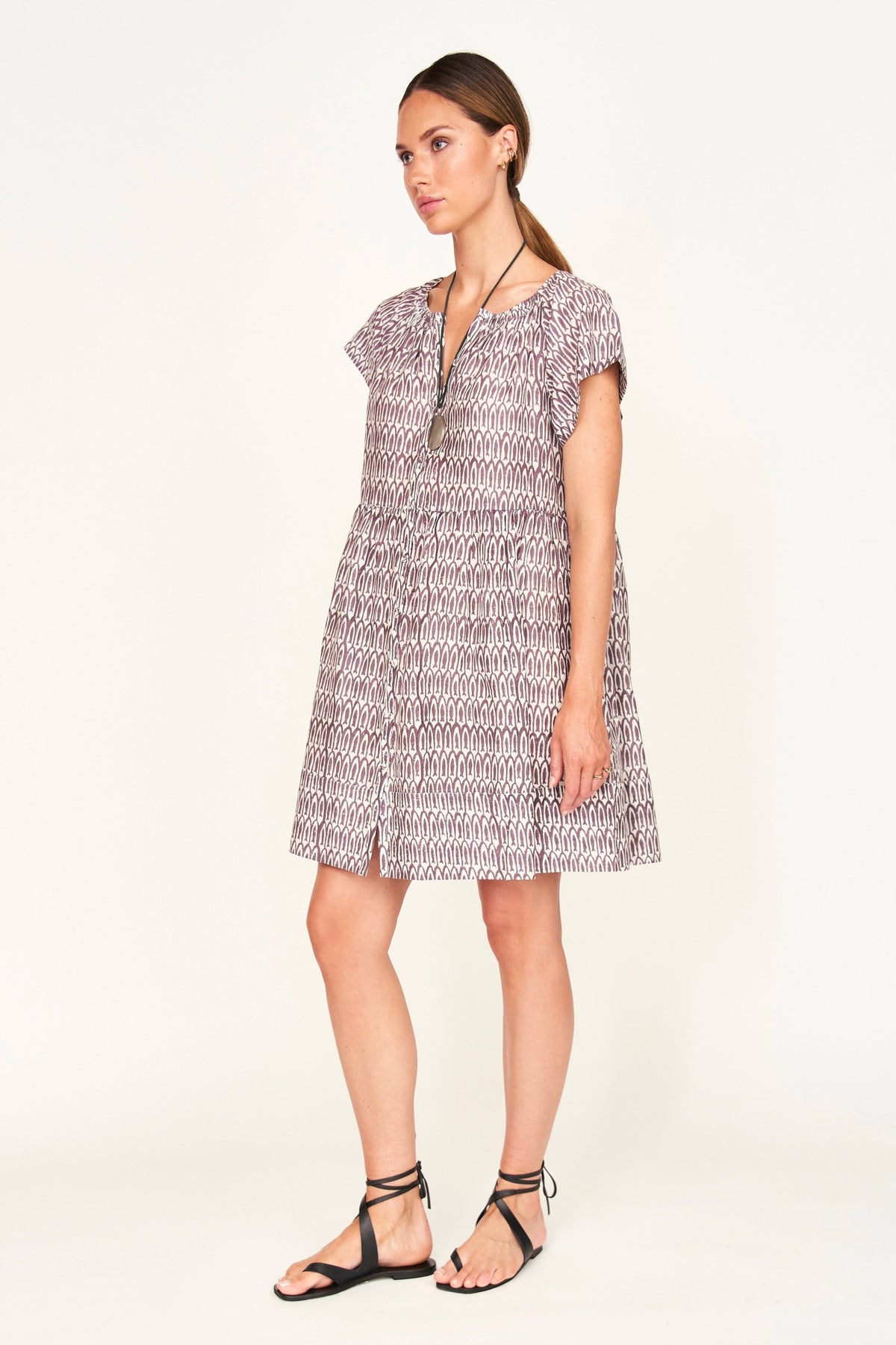 Tiered ankle length dress