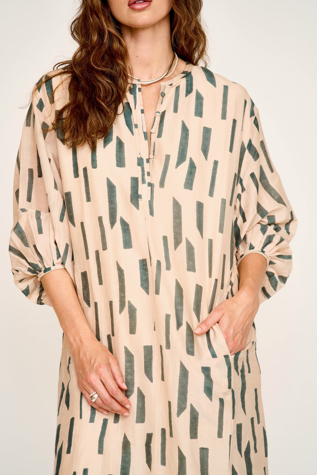 Caftan in Parchment Rainfall