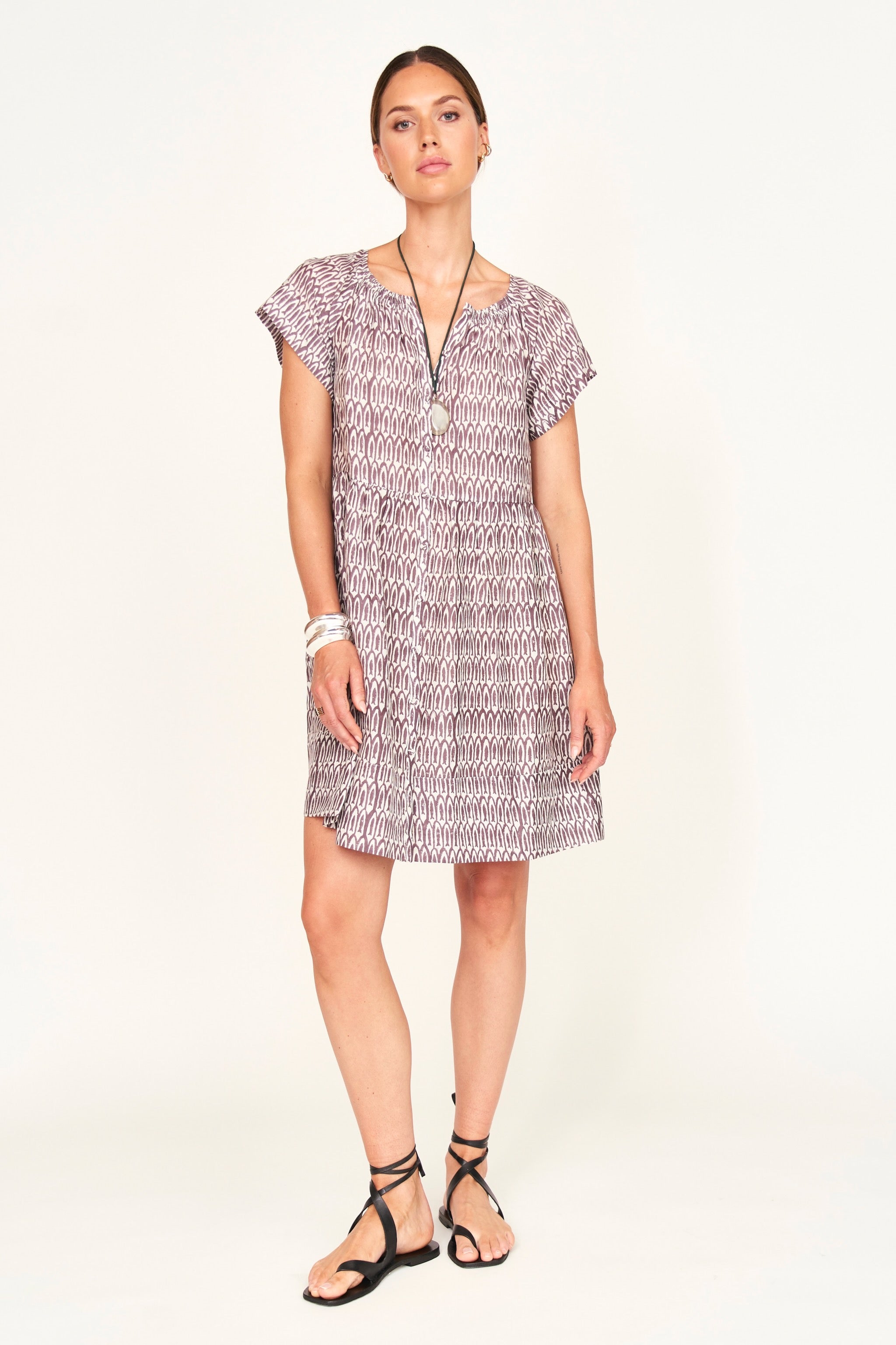 Tiered ankle length dress