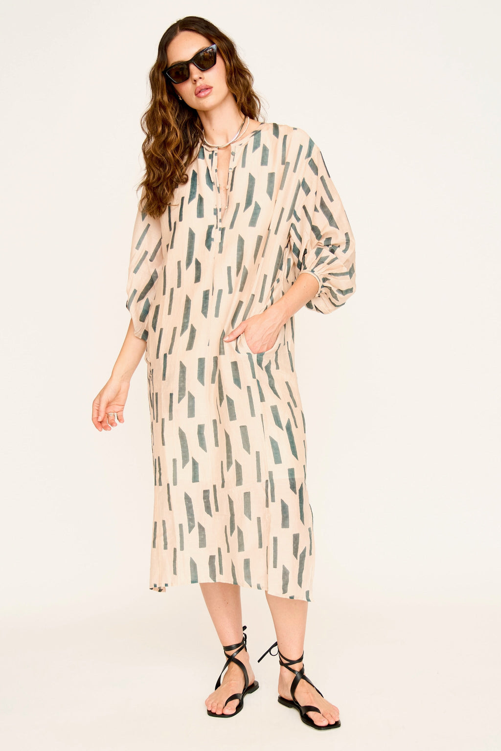 Caftan in Parchment Rainfall