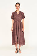 Dress in Marine Eyelet