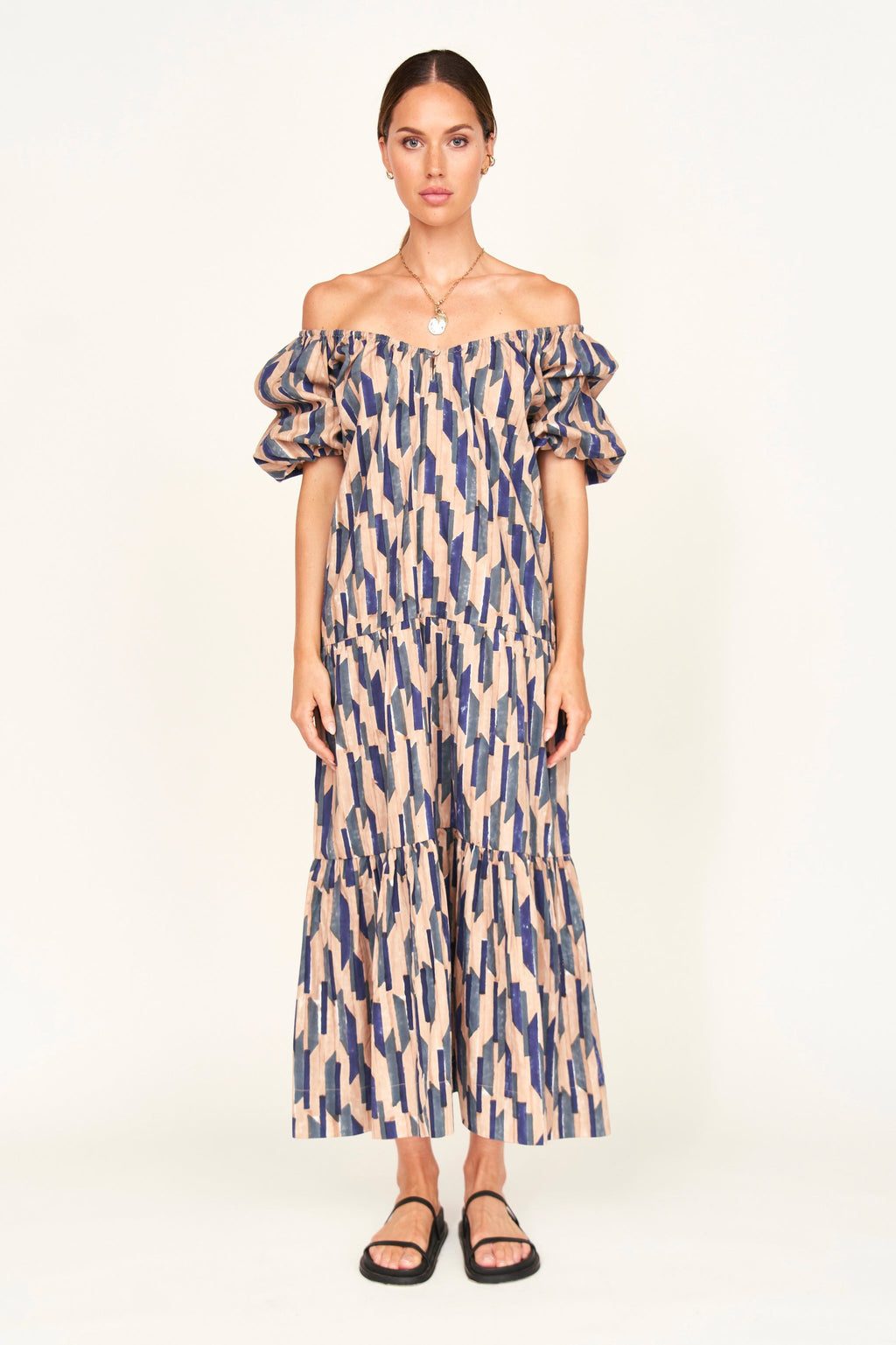 Dress Cerulean Rainfall elastic cuffs