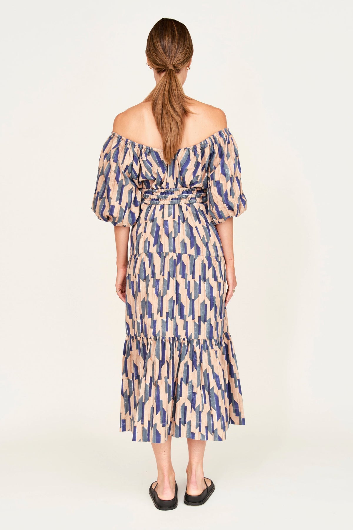 Dress Cerulean Rainfall elastic cuffs